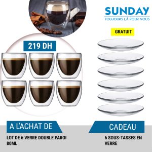 Lot de 2 Tasses Double Paroi 20ml en Verre Léger - Idéal pour Expresso,  Latte, Cappuccino et Plus - Poignée Résistante à la Chaleur - Cadeau  Parfait - Sumday
