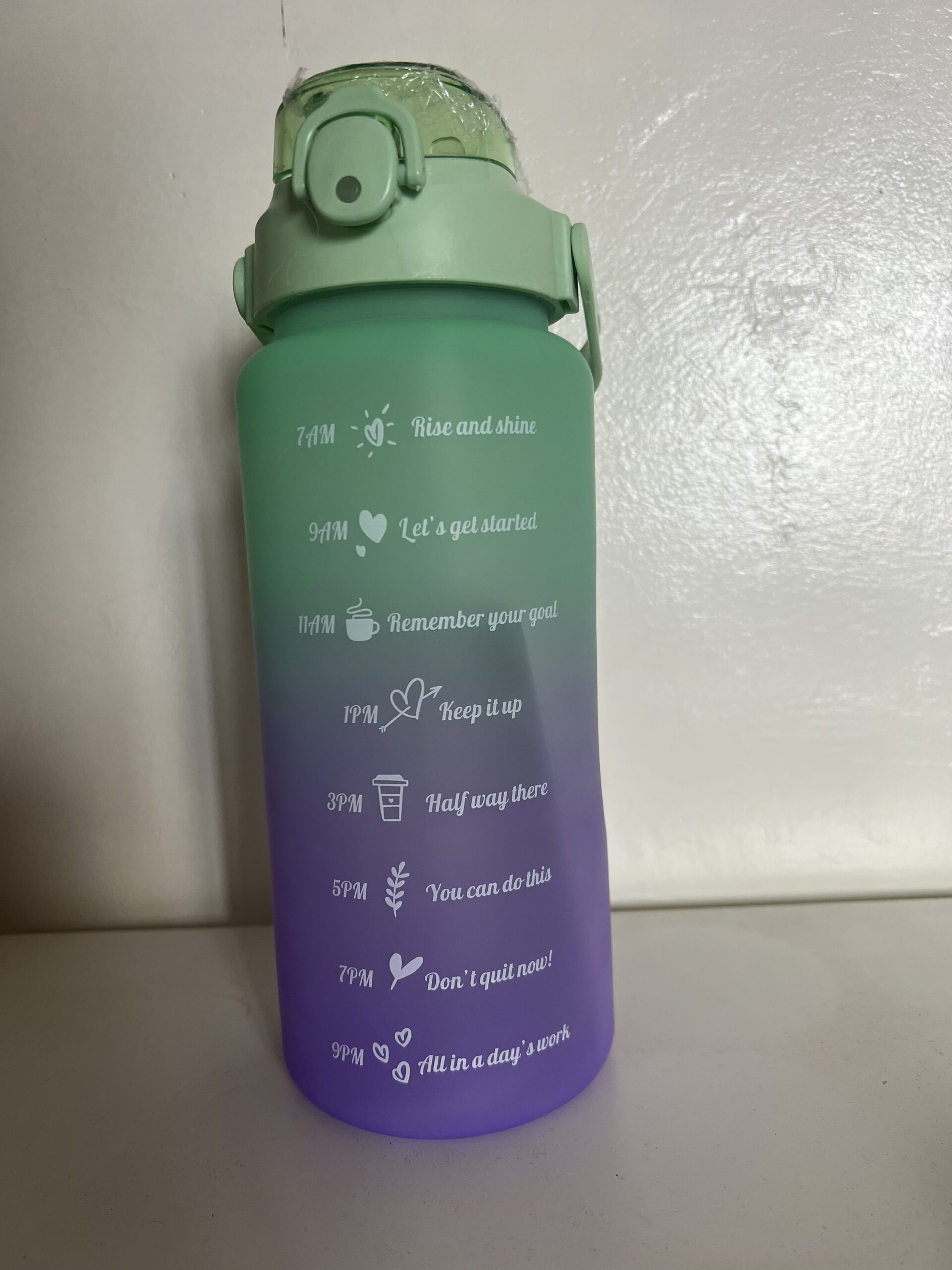 Bouteille 2 litres en verre verte