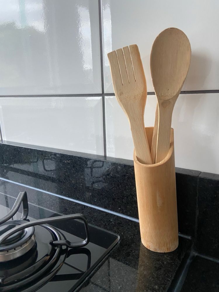 Spatule de cuisine Tbest, spatule en bois ustensile de cuisine